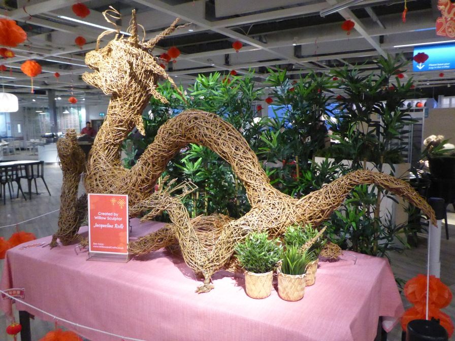 Back of Chinese willow dragon with babies  1