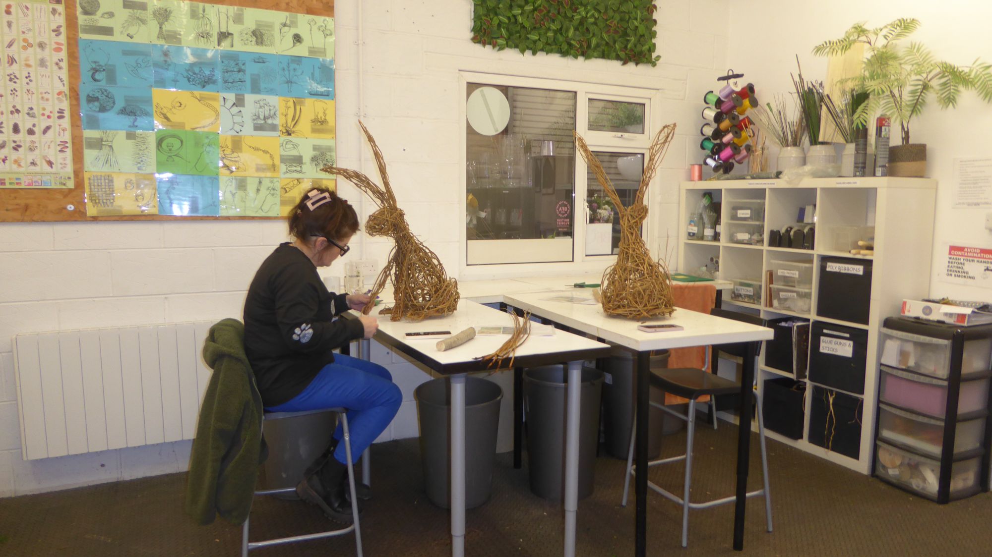 Student making willow  hare.JPG