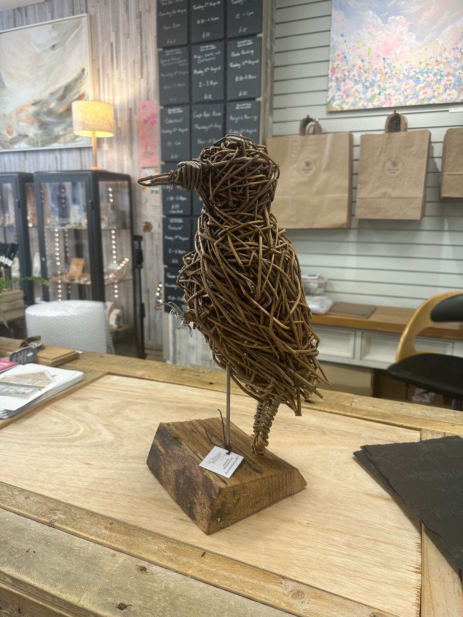 willow woodpecker  on plinth