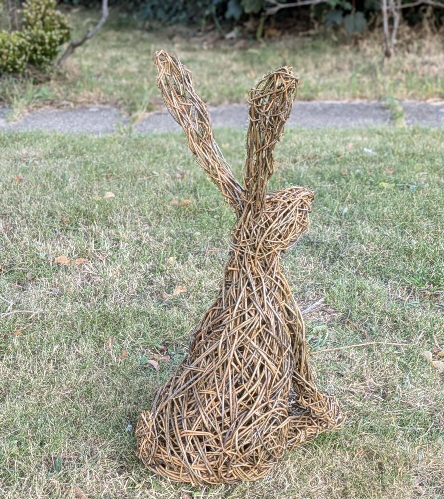 Large willow hare upright  ( sculpture made to order)