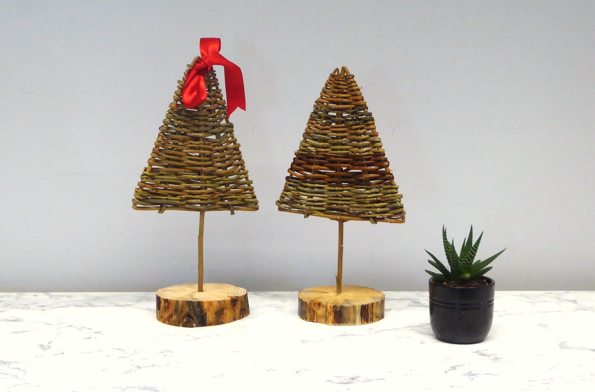 christmas trees on table 