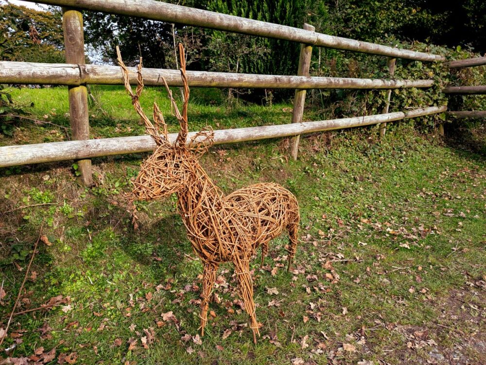 Willow deer stag sculpture