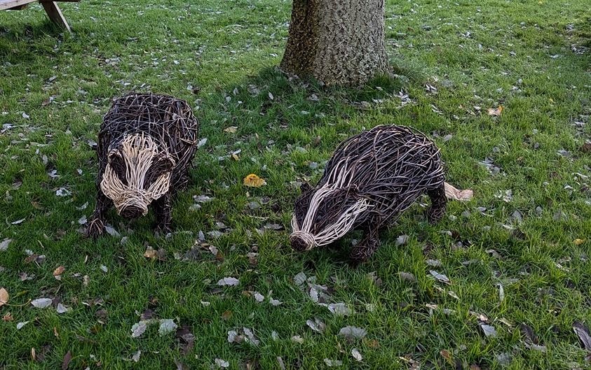 Willow Badger sculptures