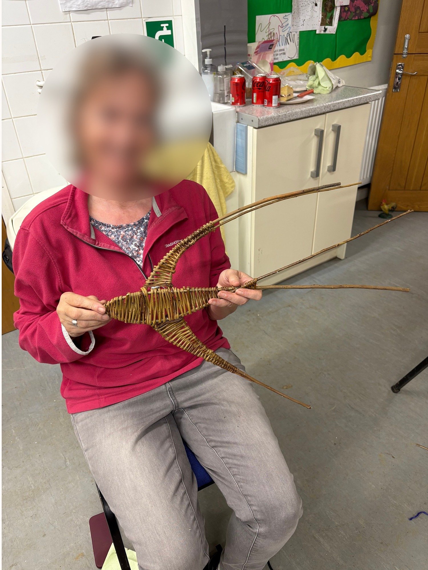 student with willow bird