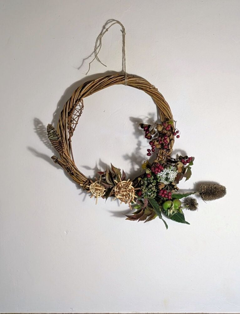 Autumn willow wreath workshop River Hamble Country Park 23rd October