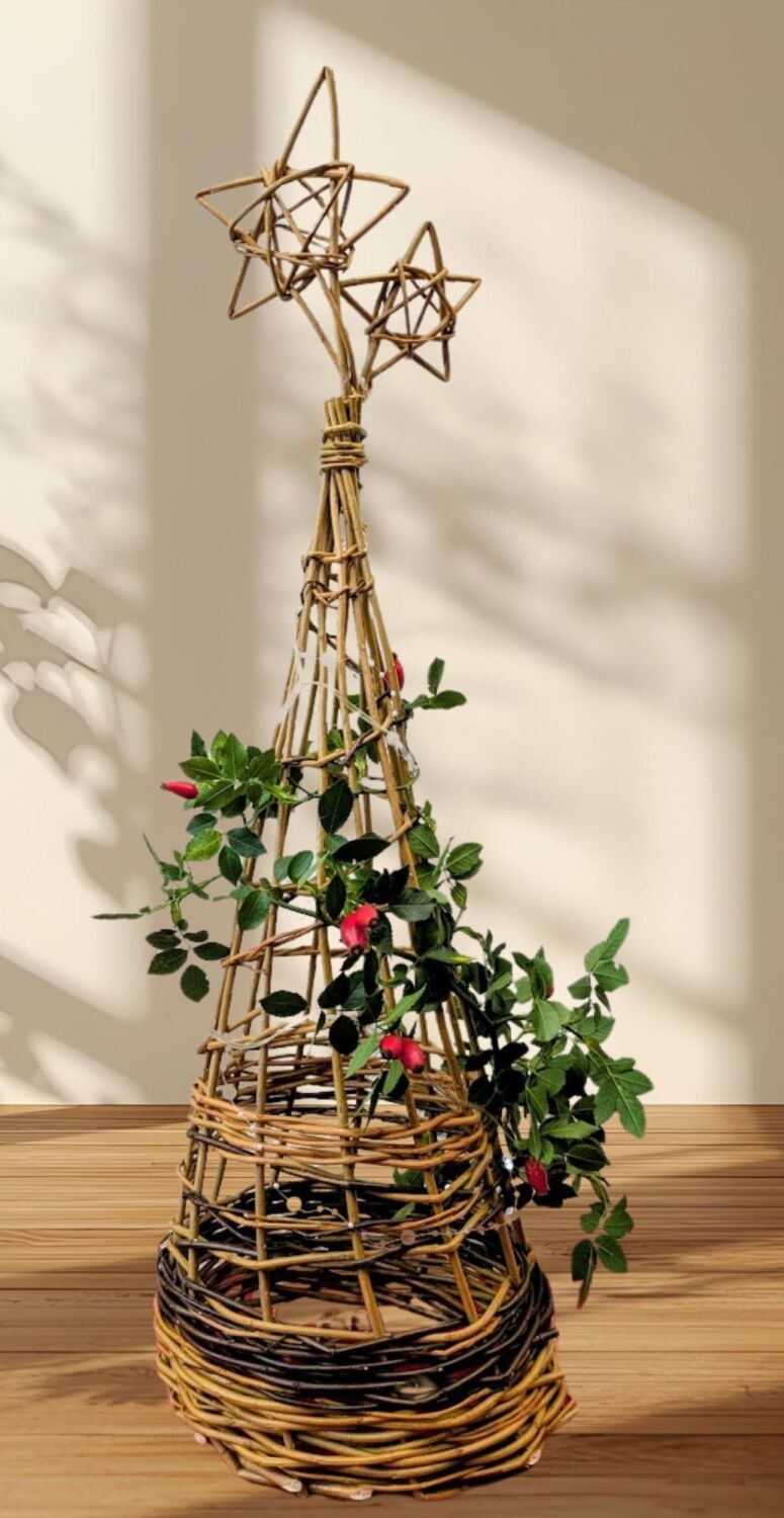 Create a cone shaped willow Christmas Tree at  River Hamble Country Park 2n