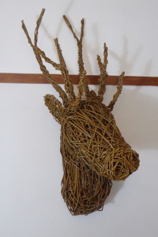 Willow Stag head sculpture ( created to order)