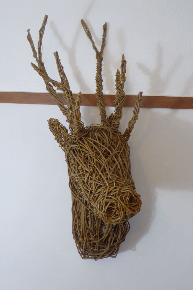 Willow Stag head sculpture ( created to order)