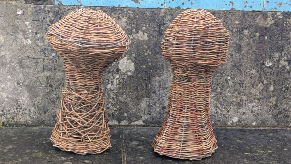 Willow mushroom sculptures