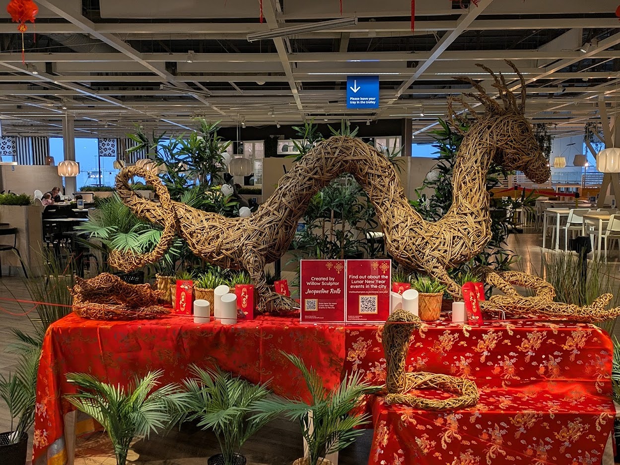 large willow dragon serpent chinese