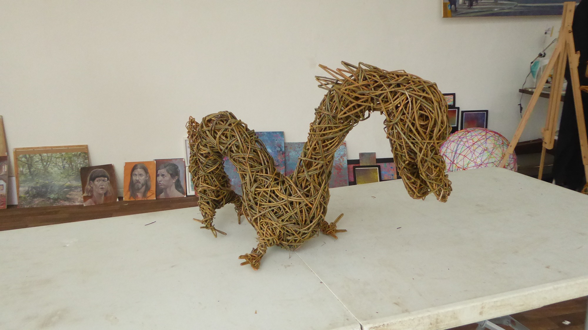 mini willow  dragon on table 