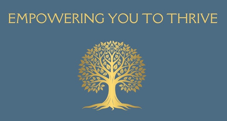 A screen shot of content with a folk blue background and gold oak tree and the words 