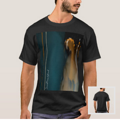 DM-2023-NFT-00001-Abstract Art-Hydrothermal-Teal & Gold- Products - T-Shirt