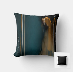 DM-2023-NFT-00001-Abstract Art-Hydrothermal-Teal & Gold- Products - cushion