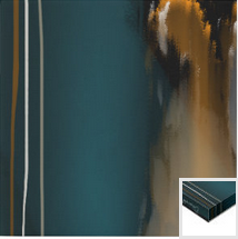 DM-2023-NFT-00001-Abstract Art-Hydrothermal-Teal & Gold- Products - Faux Canvas