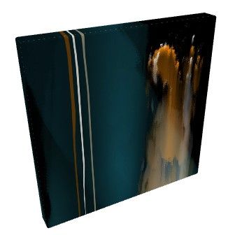 DM-2023-NFT-00001-Abstract Art-Hydrothermal-Teal & Gold - Premium Canvas Pr