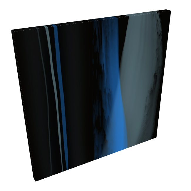 DM 2023 NFT 00005 Abstract Art Hydrothermal Blue Grey Premium Canvas Print