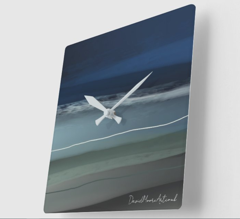 DM-2023-NFT-00266-Scape 'Tenby Beach' clock