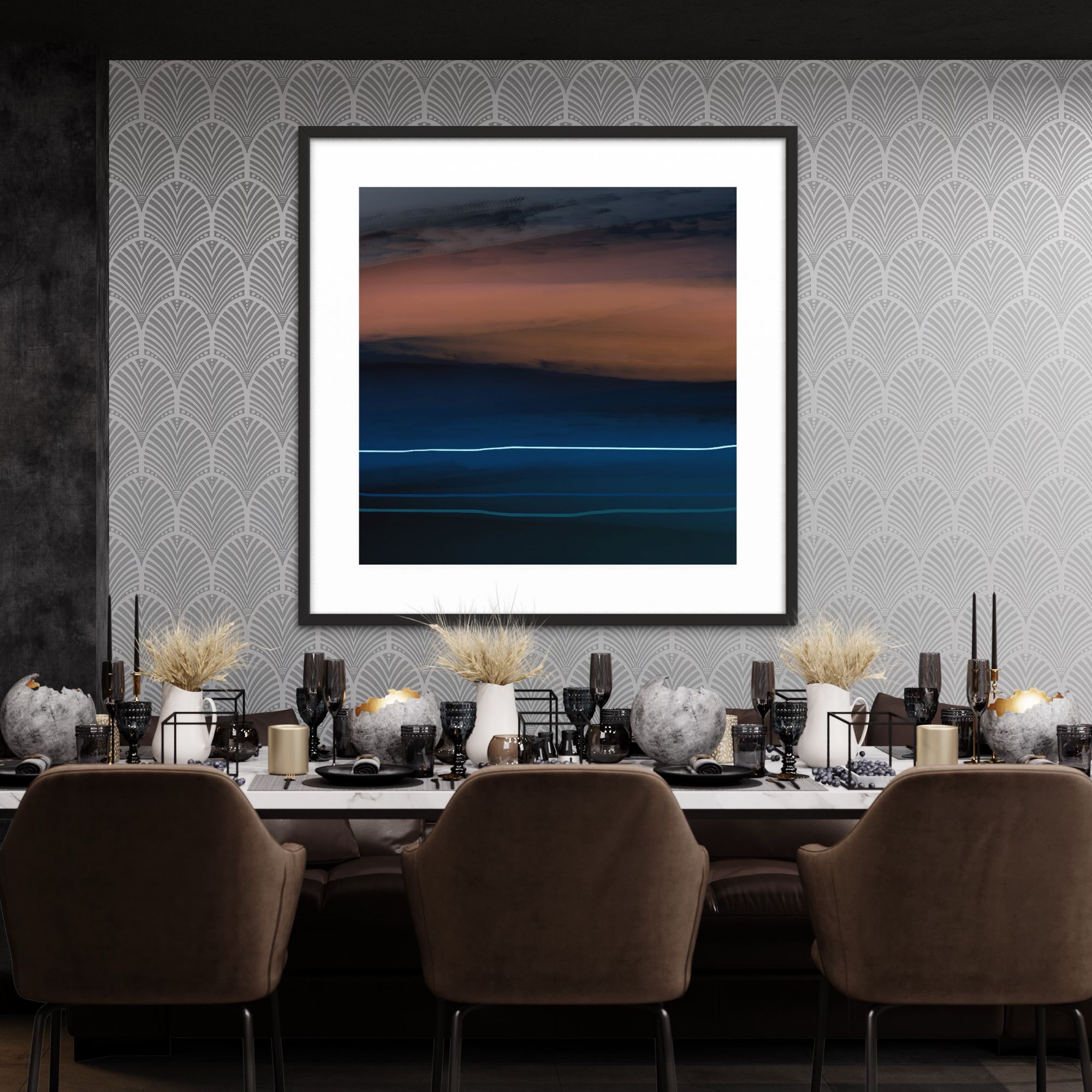 "Sunset over Woolacombe beach" by David Moore
