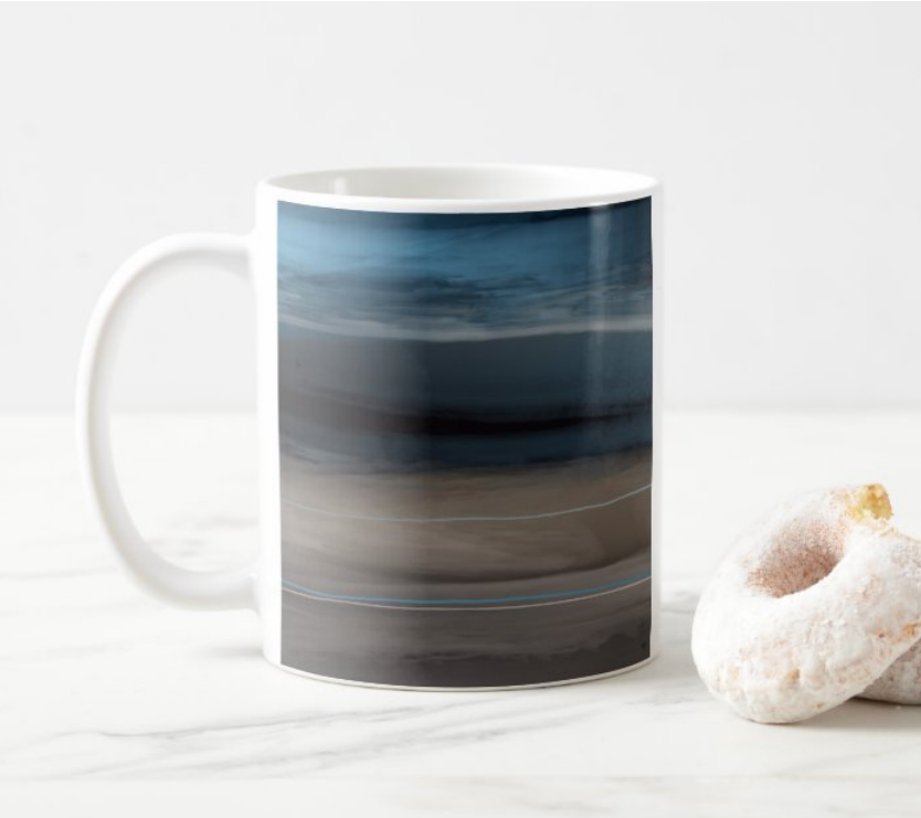 DM-2023-NFT-00268-Scape-Blustery-Day-at-Fistral-Beach Mug by David Moore