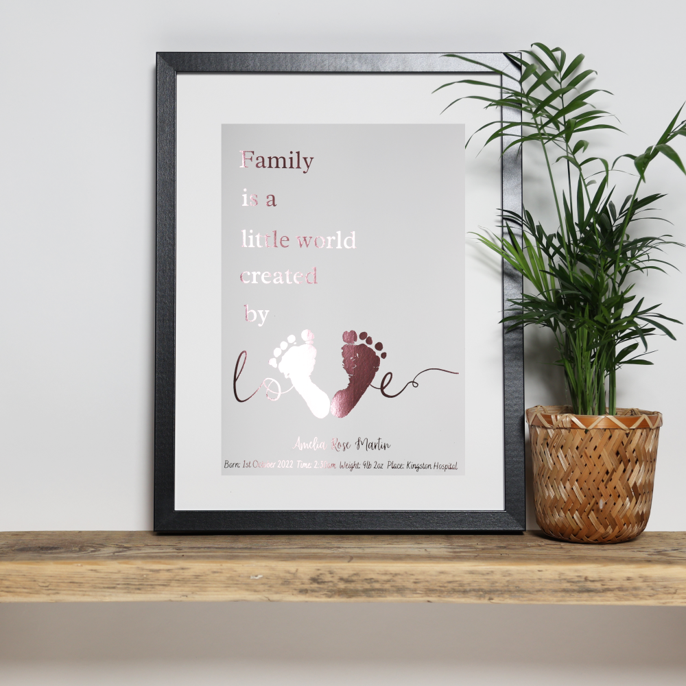 Personalised Family  Foil Print