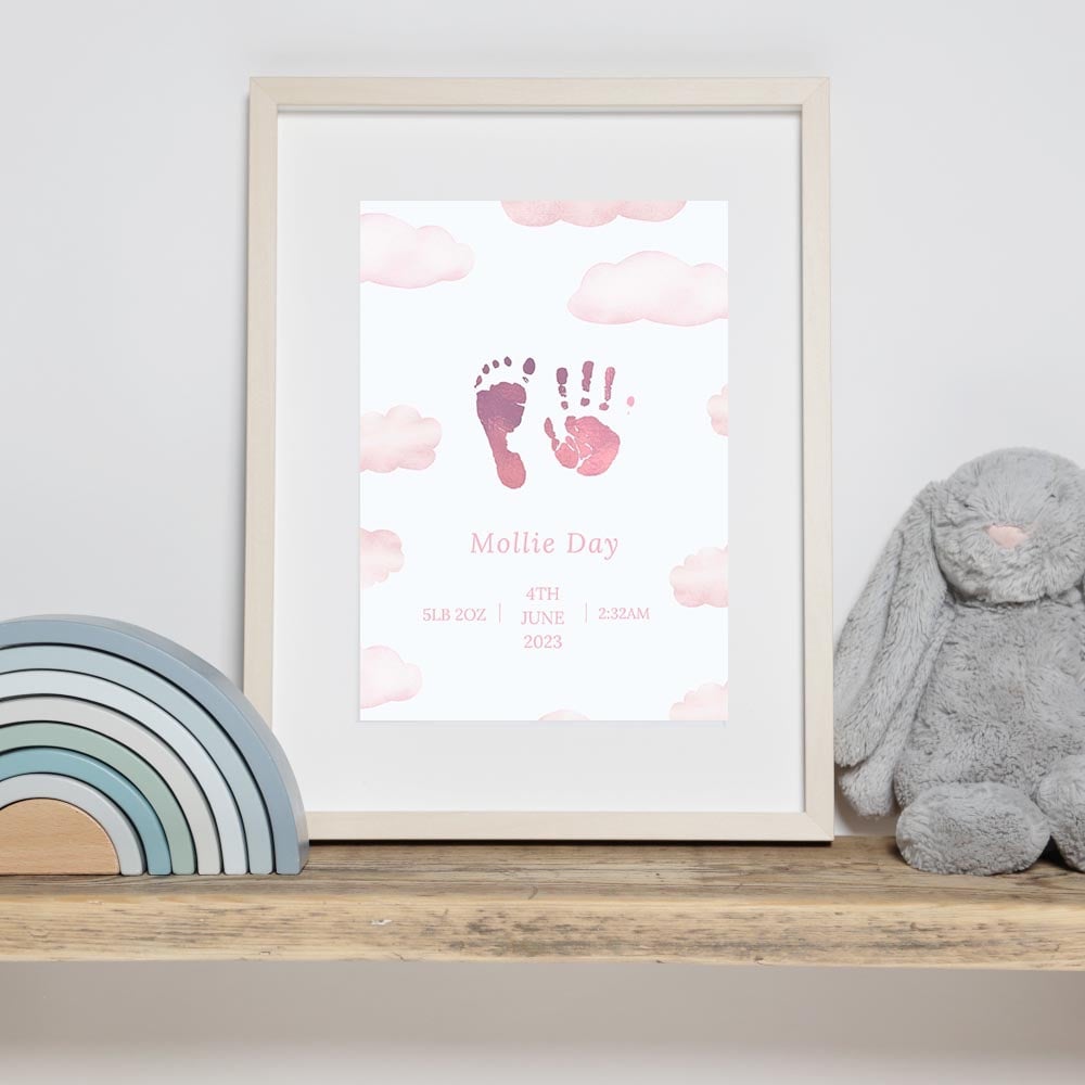 Personalised Cloud Hand And Foot Foil Print