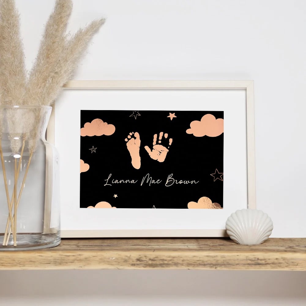 Personalised Starry Night Hand/Foot Foil Print