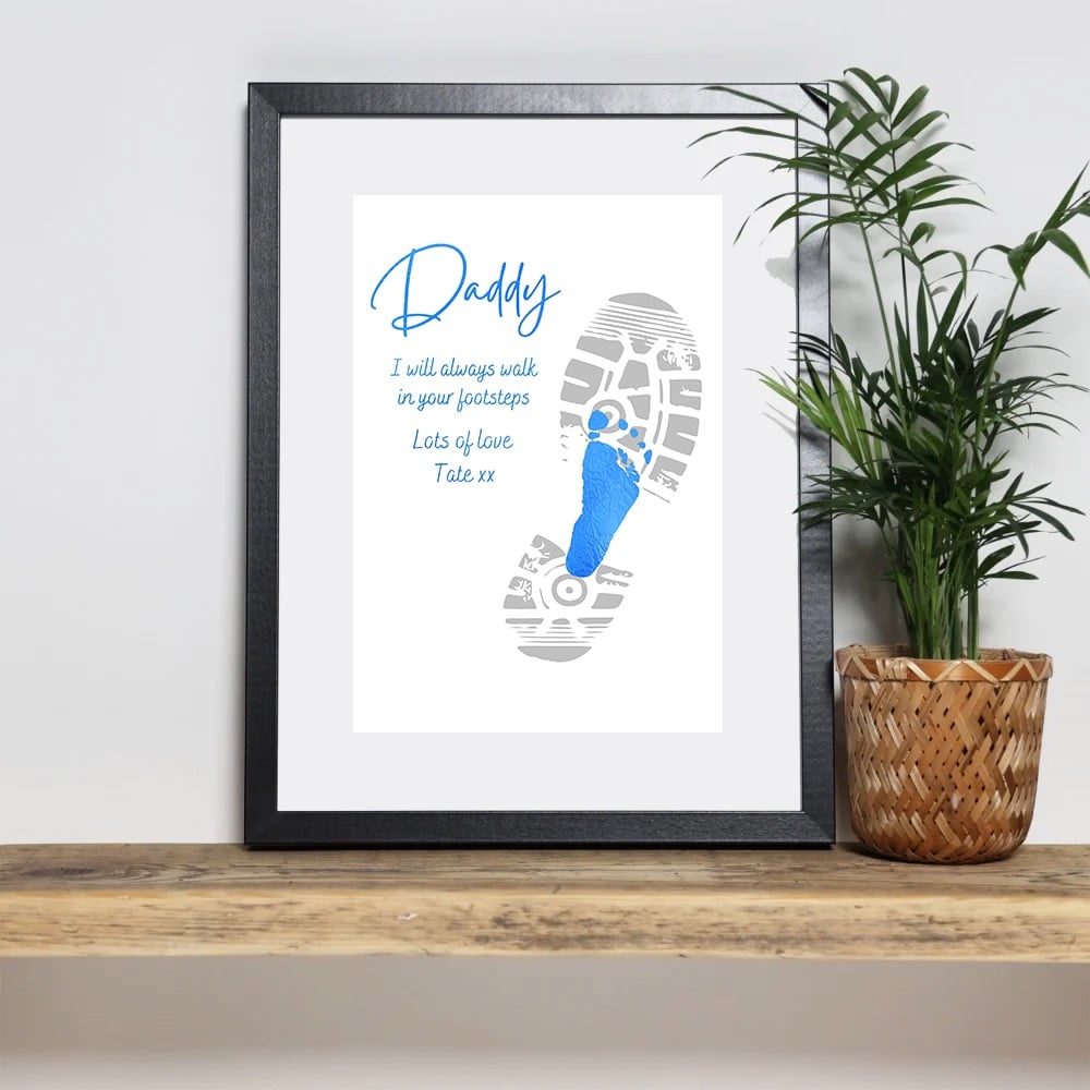 Personalised Foot & Boot print Foil Print