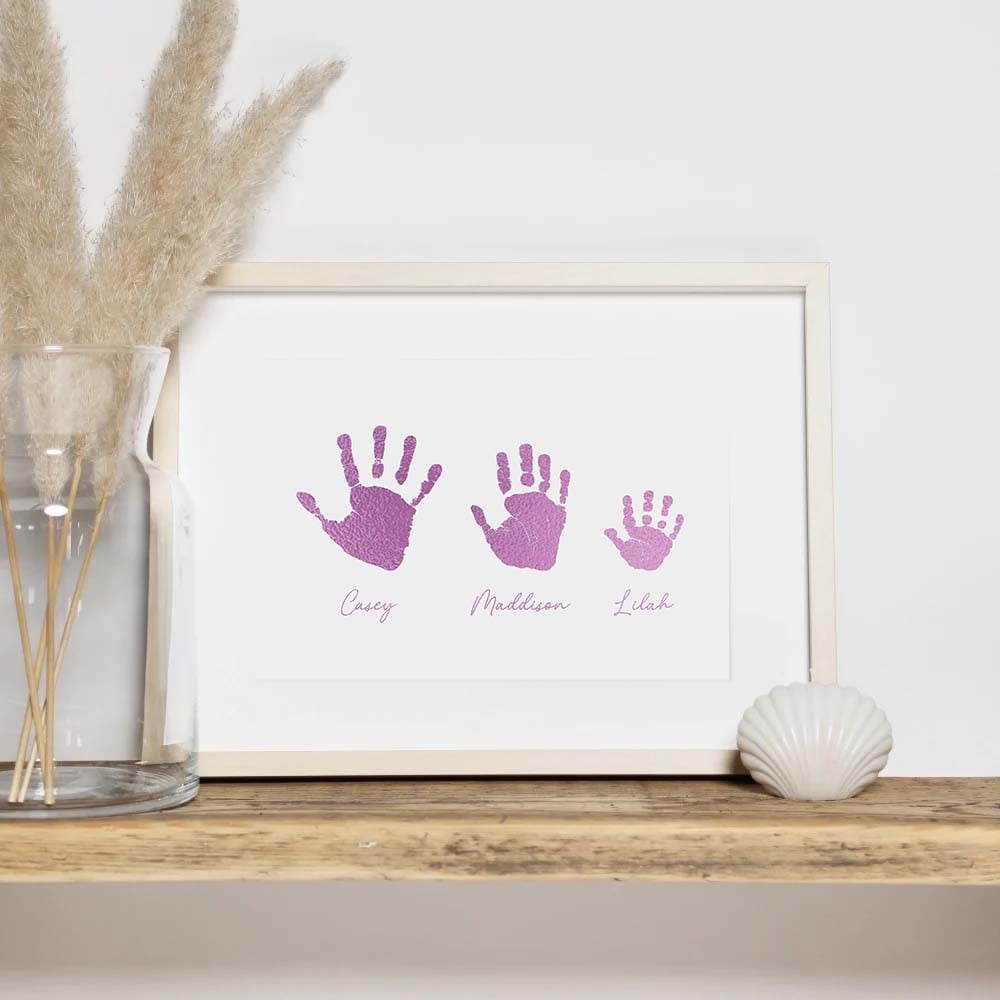 Personalised Sibling Hand/Foot Print Foil Print