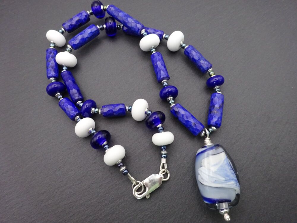 blue pendant and Lapis Lazuli
