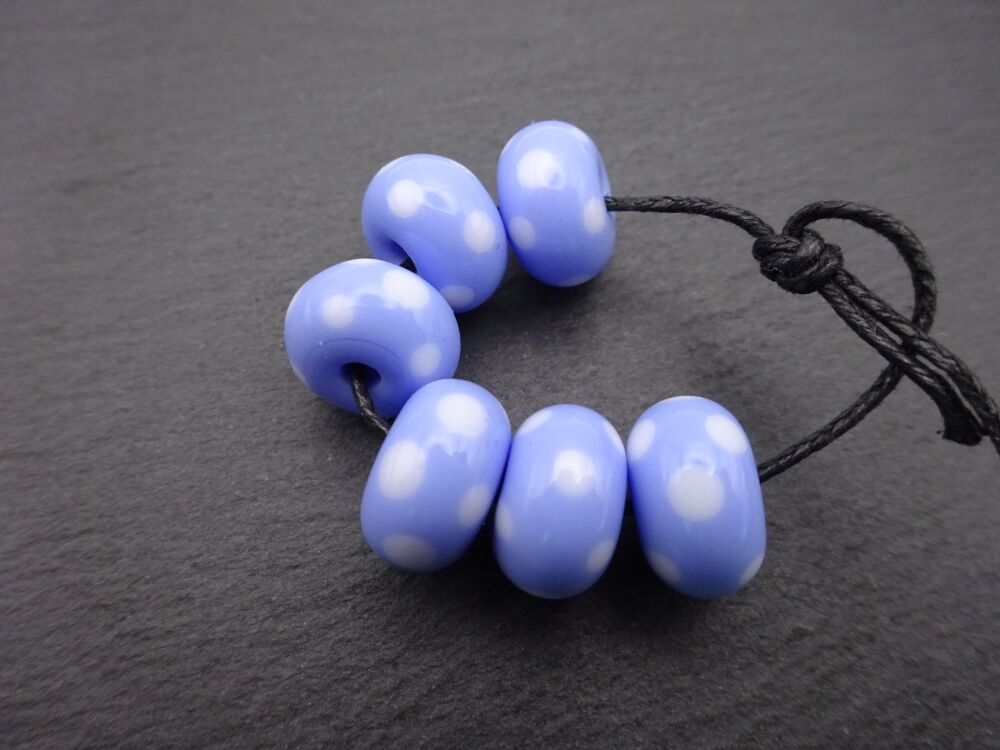 periwinkle and white spots