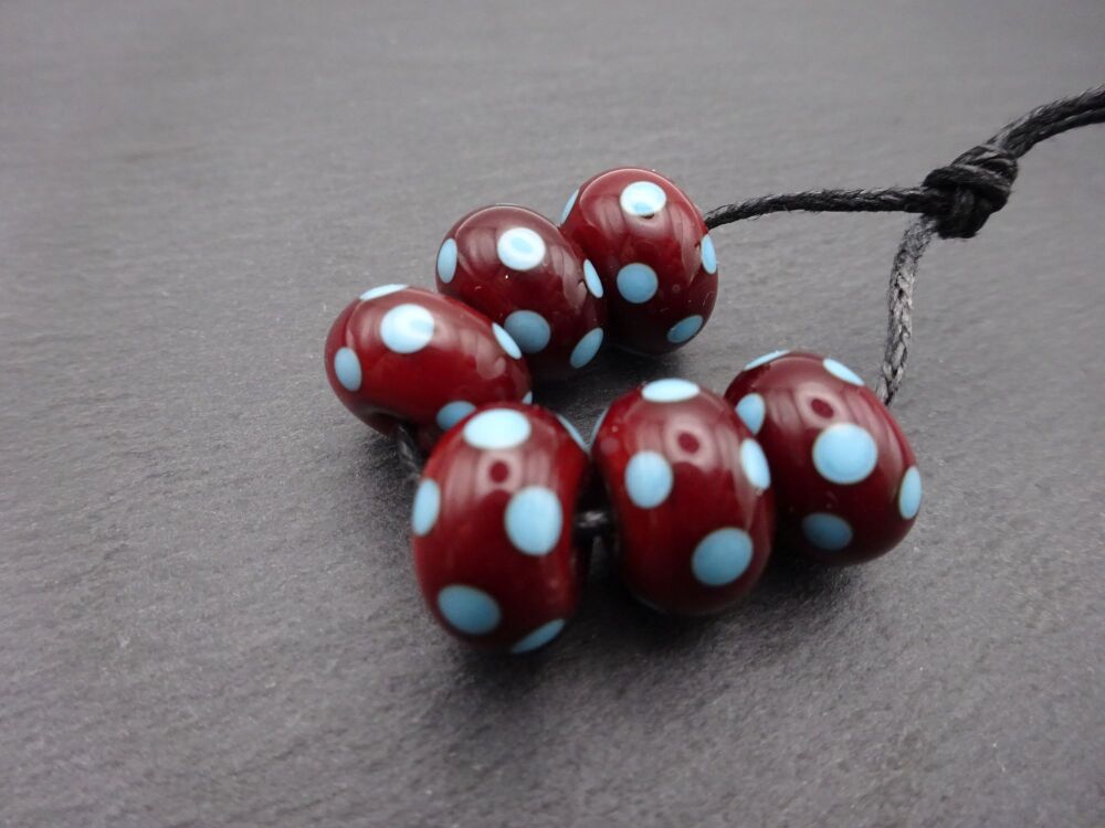 chocolate and turquoise spots