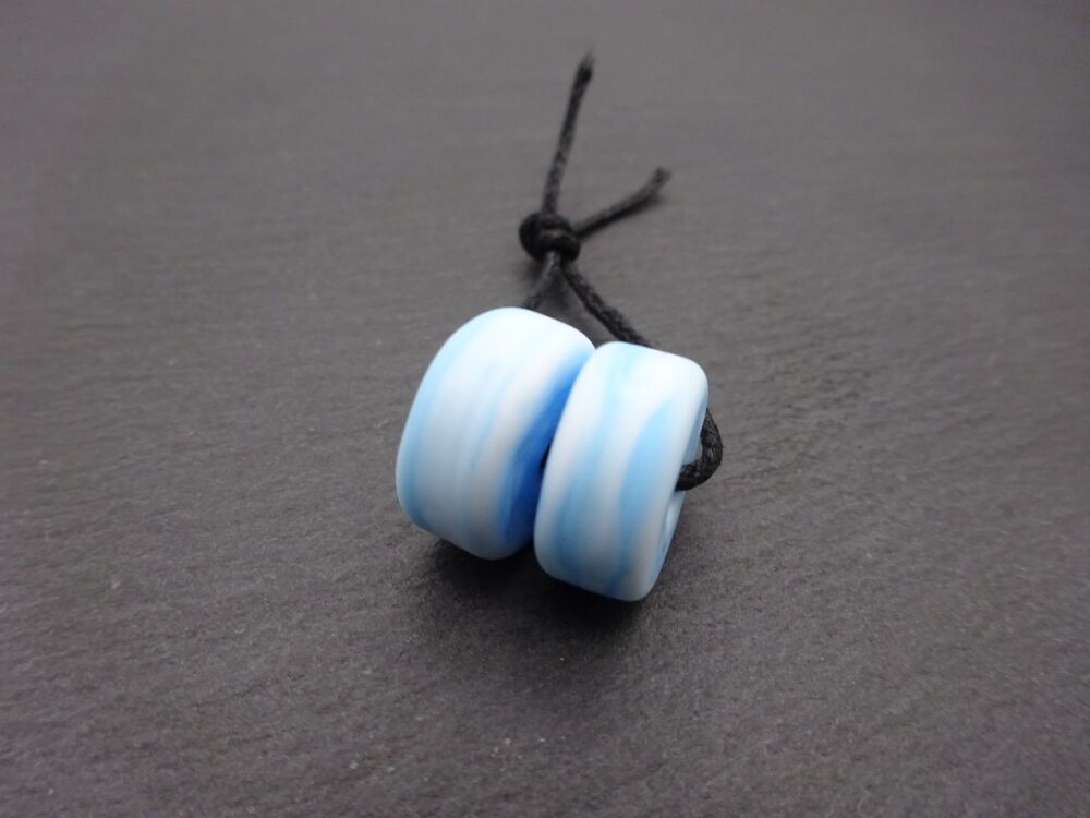 blue discs tumbled