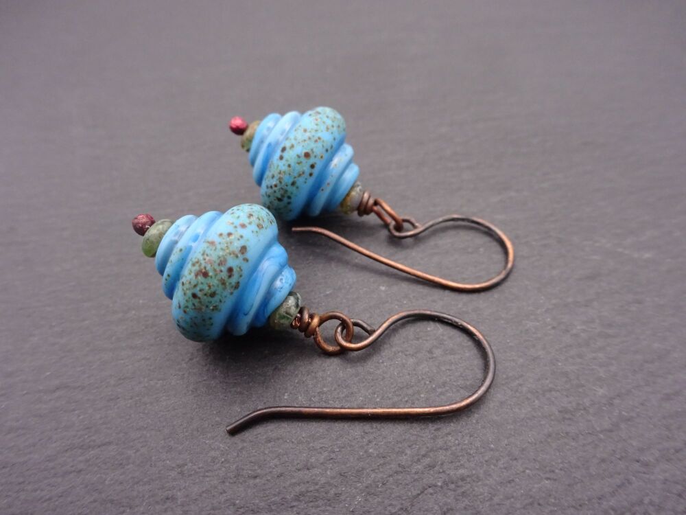blue ornate speckles