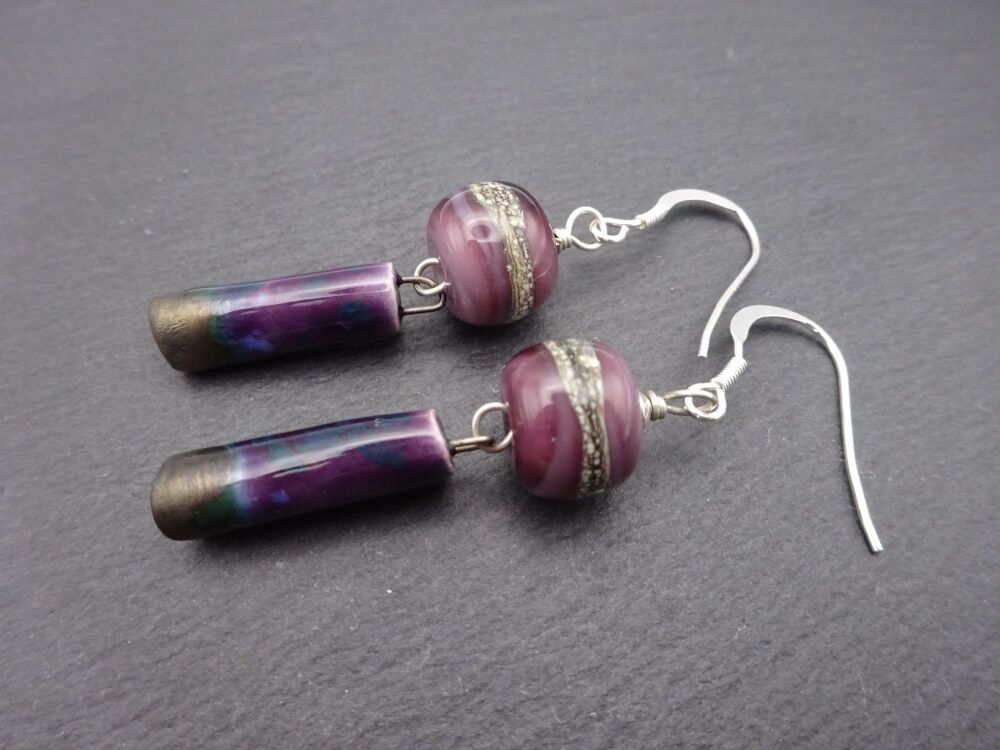 purple ceramic drops