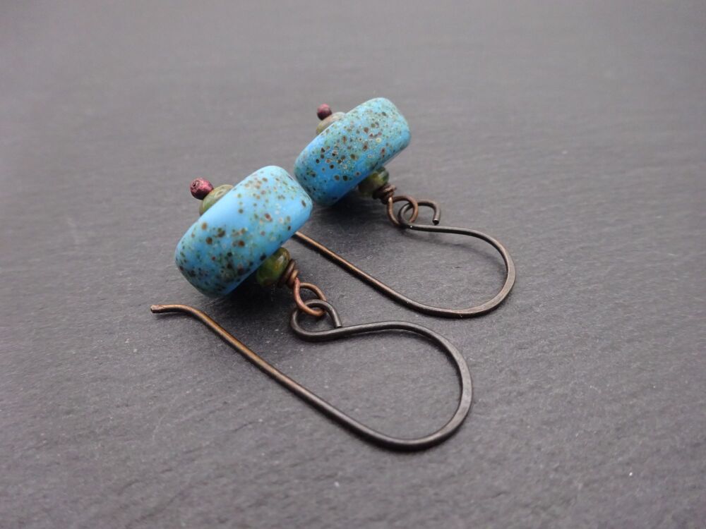 blue speckled discs