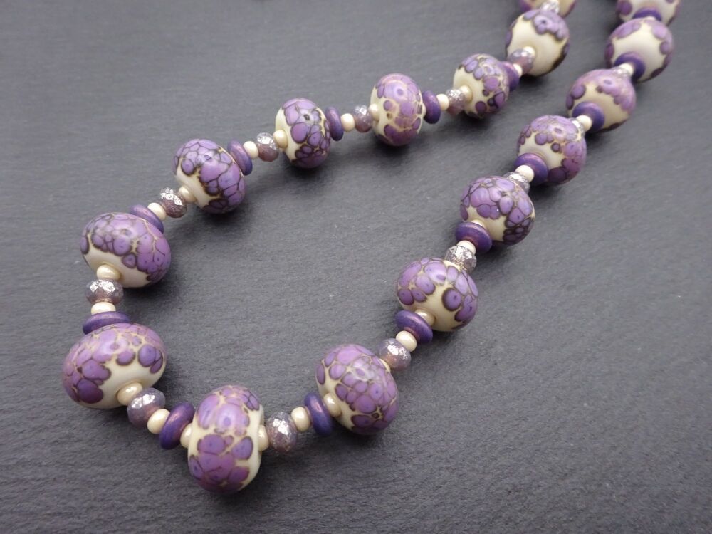 purple and ivory