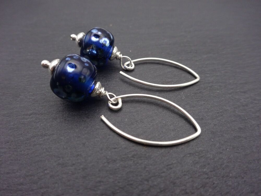 blue silver speckles