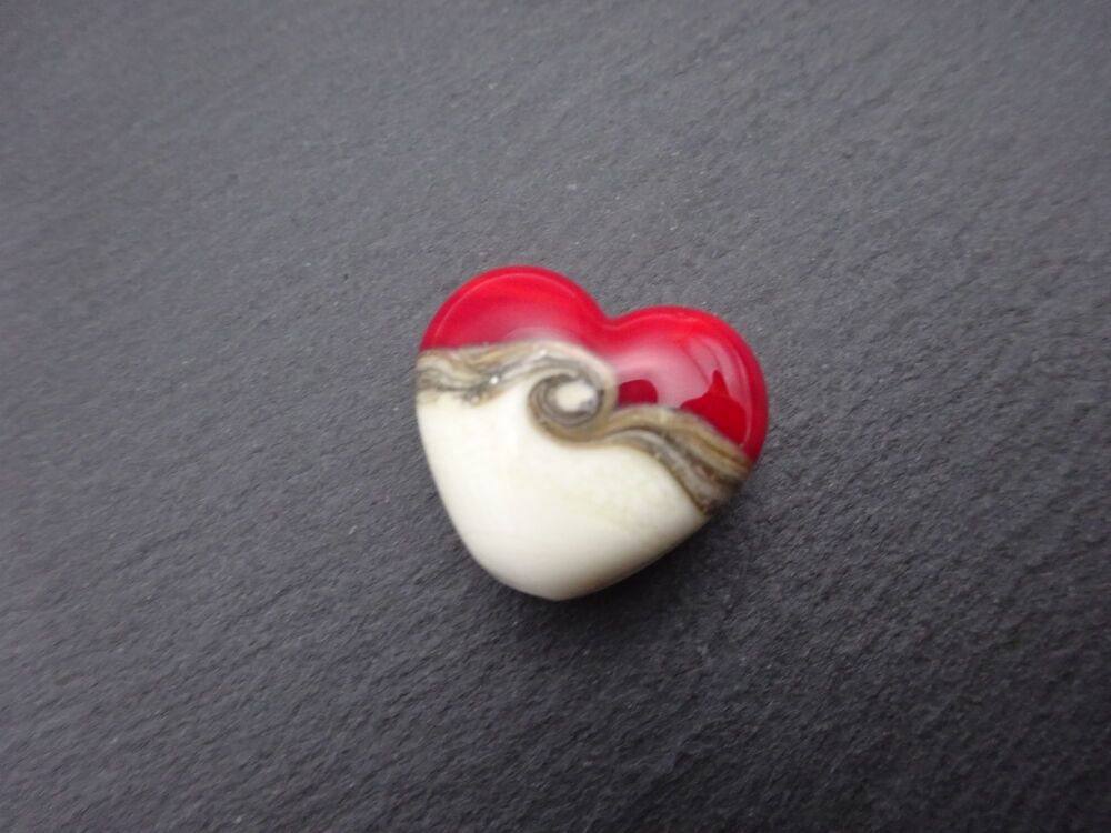 red and ivory heart