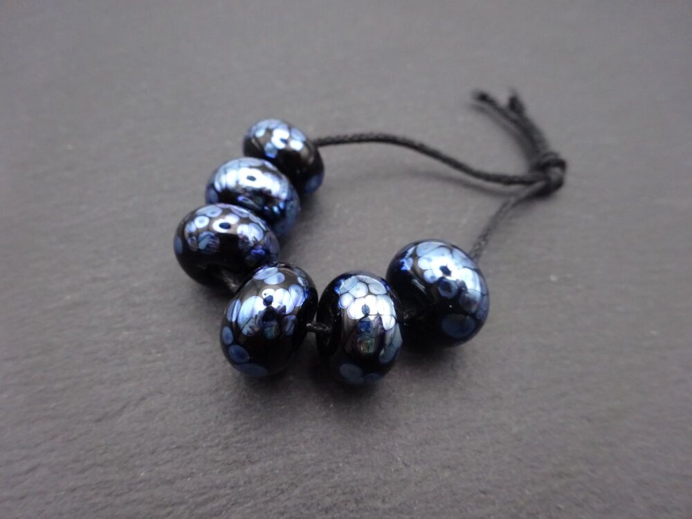 black and silver speckles