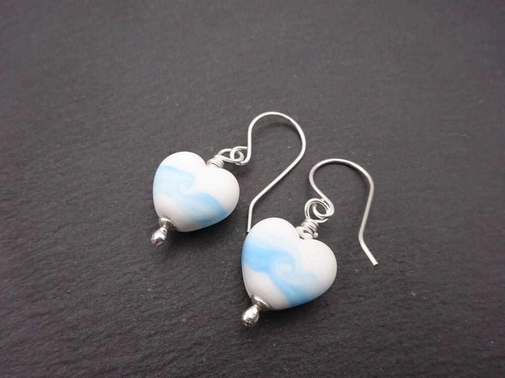 white and blue swirls