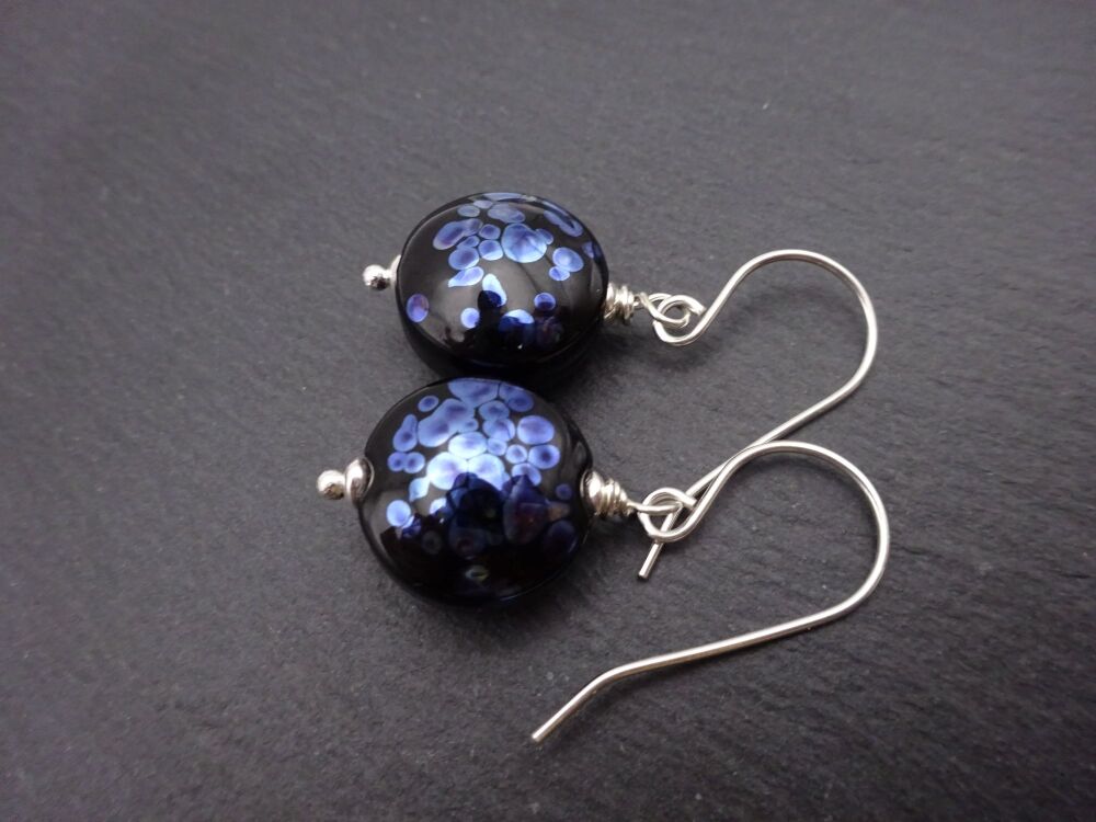 black and silver speckles