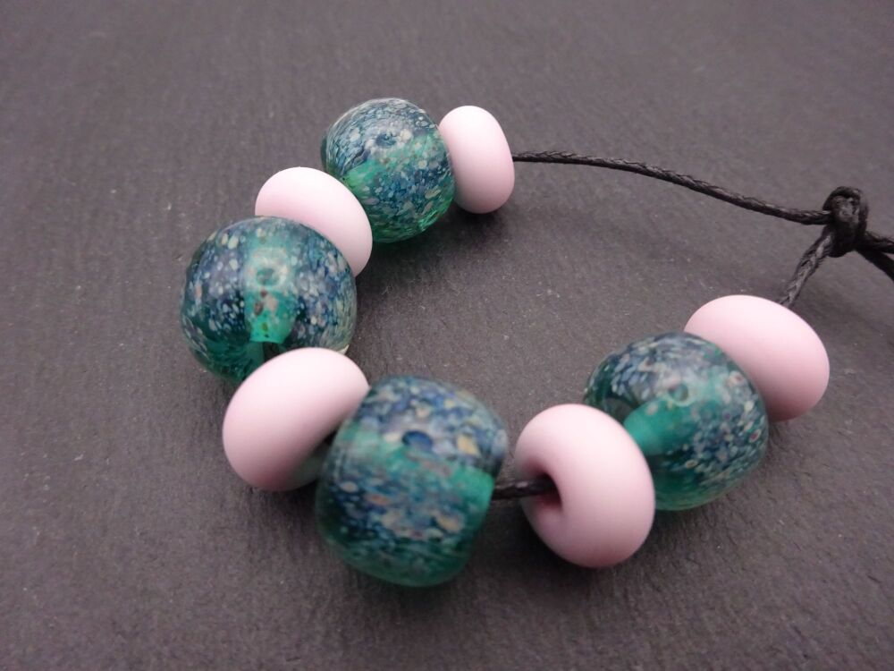 green and pink