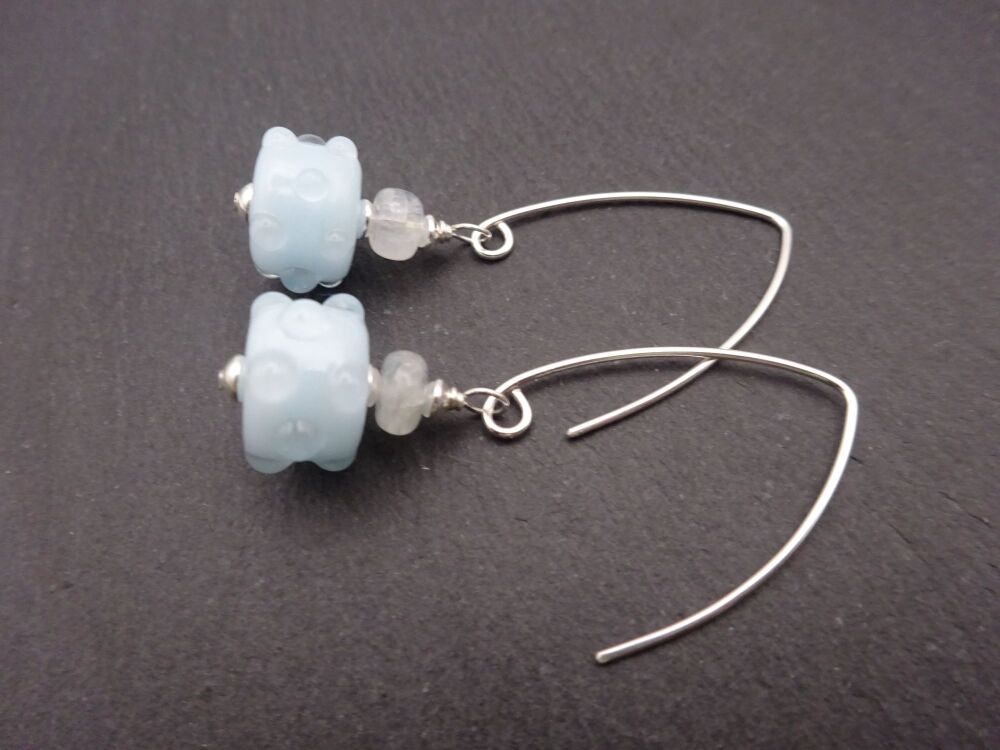 blue and rainbow moonstone