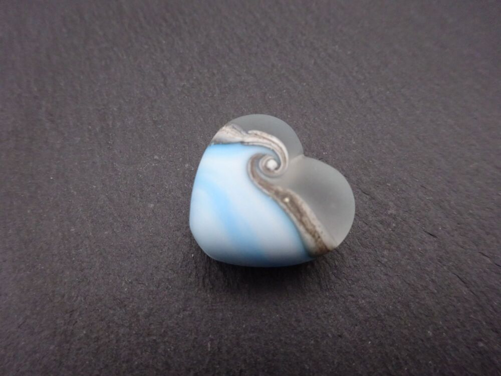pastel blue beach heart