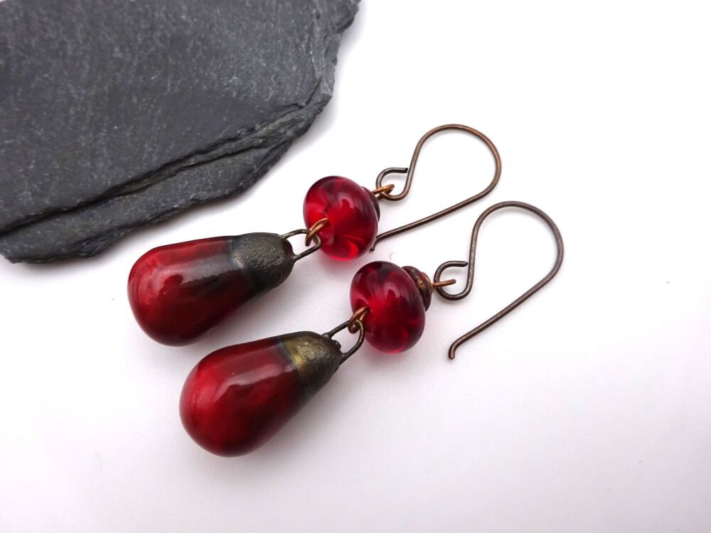 red teardrops