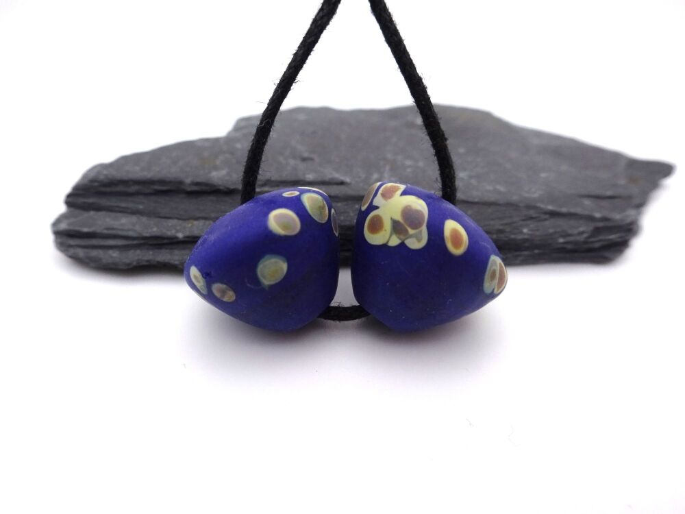 cobalt raku cones tumbled