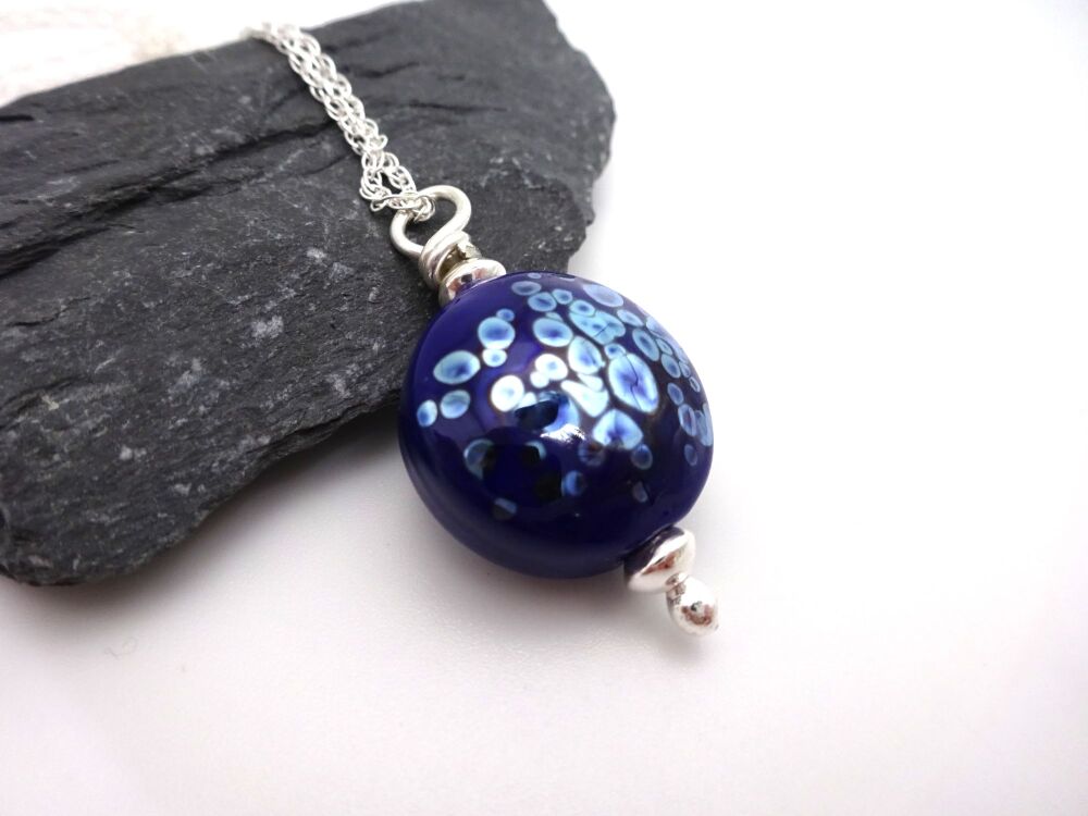blue and silver speckles