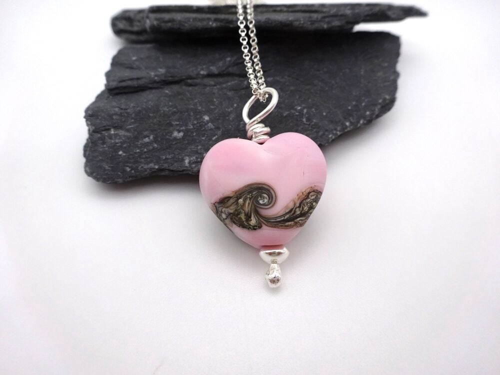 pink heart pendant