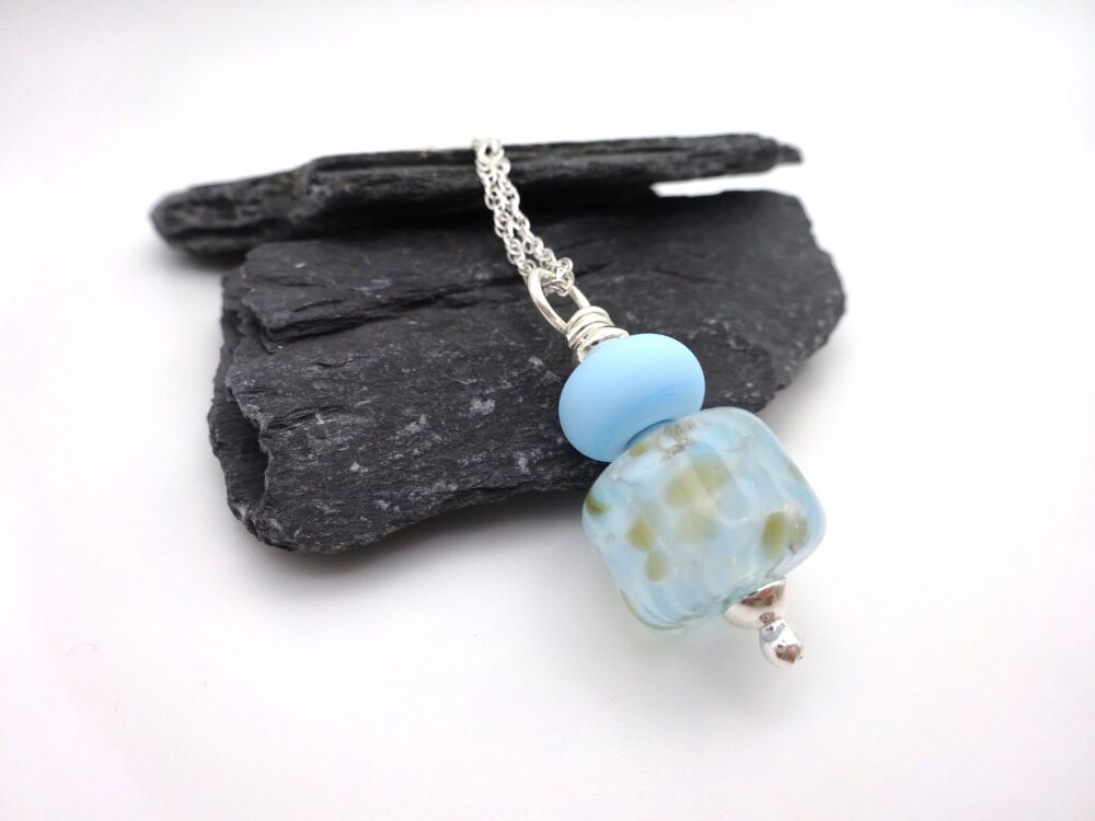 pale blue pendant